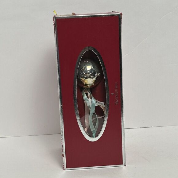 Waterford Silver Plate "Baby's First Christmas 2012" Rattle Ornament - Picture 1 of 2